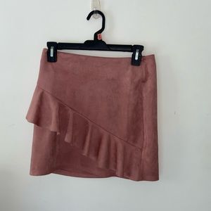 Pink ruffle skirt